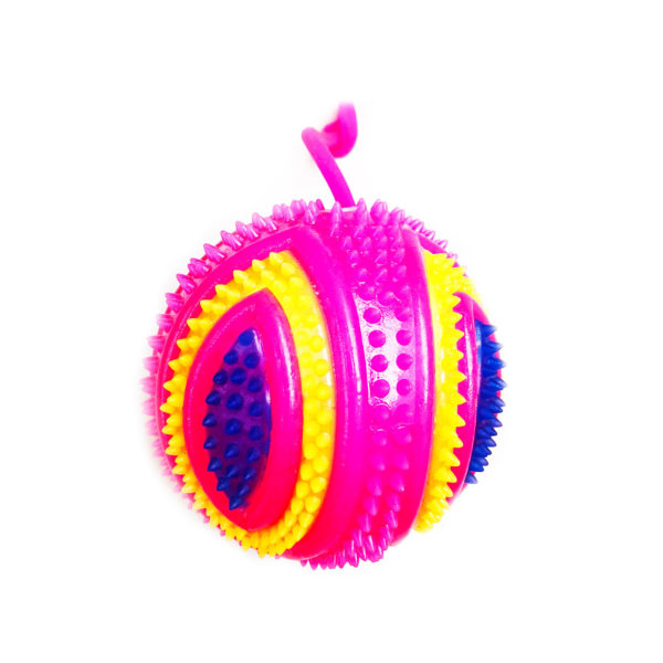 Резиновая игрушка «Мяч» на веревке 7005-0068 оптом